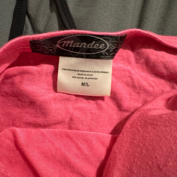 Pink&Red rouged Mandese Tube Tops - Picture 2 of 3